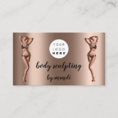 Body Sclupting Care Logo QR Gold Bikini Visitekaartje (Voorkant)