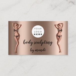 Body Sclupting Care Logo QR Gold Bikini Visitekaartje