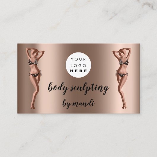 Body Sclupting Care Logo QR Gold Bikini Visitekaartje
