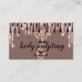 Body Sclupting Massage Logo Bikini Online QR Code Visitekaartje (Voorkant)