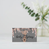 Body Sclupting Massage Logo Black Bikini QR Code Visitekaartje (Staand voorkant)