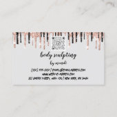Body Sclupting Massage Logo Black Bikini QR Code Visitekaartje (Achterkant)