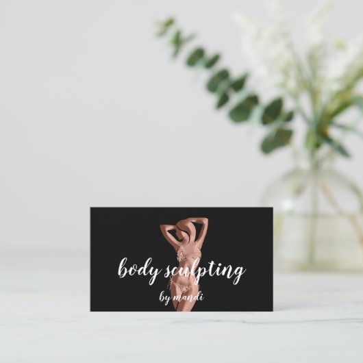 Body Sclupting Massage Logo Roos Gold Bikini QR Visitekaartje (Staand voorkant)