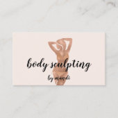 Body Sclupting Massage Logo Roos Gold Bikini QR Visitekaartje (Voorkant)