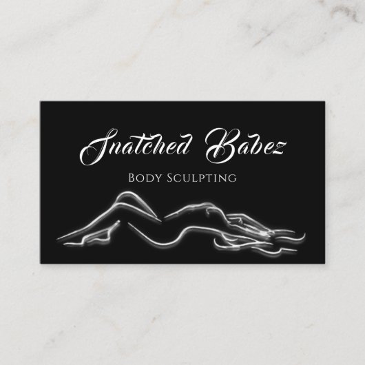 Body Sculpting Beauty Custom Logo Massage Studio Visitekaartje (Voorkant)