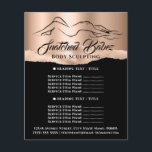 Body Sculpting Building Logo Roos Gold Price List Flyer<br><div class="desc">Een ontvangstbewijs voor uw successen: 1. Deel het op sociale media: Deel de flyer op de sociale media accounts van uw bedrijf, zoals Facebook, Twitter en Instagram. Omvat een catchy titel en relevante hashtags om uw brochure te helpen een breder publiek te bereiken. 2. E-mailmarketing: Stuur een e-mailbericht naar je...</div>