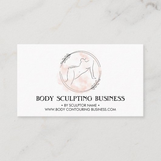 Body sculpting contouring spa Cirkel Logo Visitekaartje (Voorkant)
