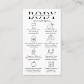 Body Sculpting Instructies voor en na de verzorgin Visitekaartje (Voorkant)