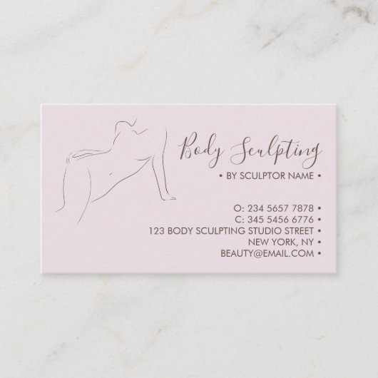 Body sculpting lilac Post Pre Treatment Care Visitekaartje (Voorkant)