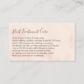 Body Sculpting Post Pre Treatment Care Visitekaartje (Achterkant)