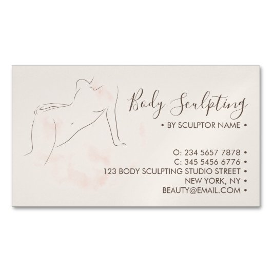 Body sculpting Treatment Care Magnetisch Visitekaartje (Voorkant)