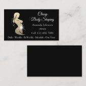 Body Shaping Massage Gouden Vonk Zwart Wit Visitekaartje (Voorkant / Achterkant)