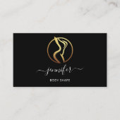 Body Shaping Sculpting Massage Gold Logo QR-code Visitekaartje (Voorkant)
