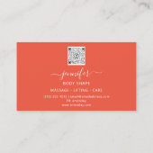 Body Shaping Sculpting Massage Goud Logo QR Koraal Visitekaartje (Achterkant)