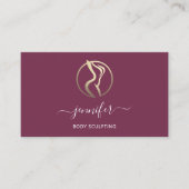 Body Shaping Sculpting Massage Goud Logo QRMarsala Visitekaartje (Voorkant)