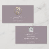Body Shaping Sculpting Massage Gouden Logo QR Blus Visitekaartje (Voorkant / Achterkant)