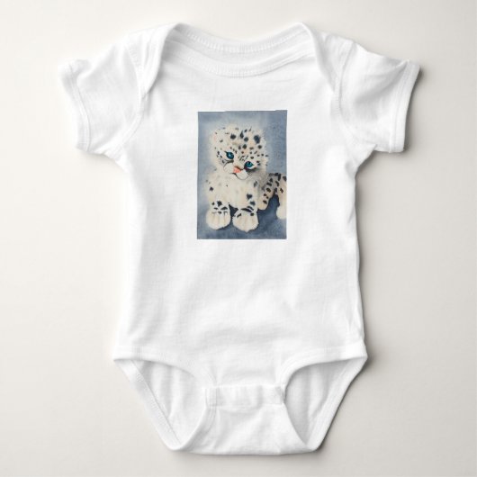 Body Snow Leopard for a baby Romper (Voorkant)