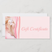 Body Waxing Gift Certificaat Roze Bloem Orchidee Bedankkaart (Voorkant)