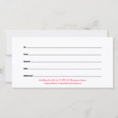 Body Waxing Gift Certificaat Vet Roze Lettering Bedankkaart (Achterkant)