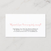 Body Waxing Wax Boutique Chalk Tekst Eenvoudig Visitekaartje (Achterkant)