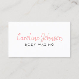 Body Waxing Wax Boutique Chalk Tekst Eenvoudig Visitekaartje