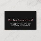 Body Waxing Wax Boutique Chalk Tekst Eenvoudig Zwa Visitekaartje (Achterkant)