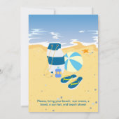 Bodyboard jongen leuk strand verjaardagsfeest kaart (Achterkant)