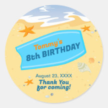 Bodyboard jongen leuk strand verjaardagsfeest