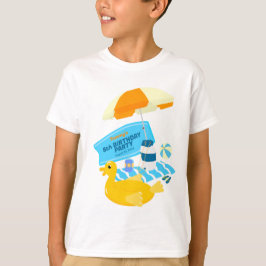Bodyboard jongen leuk strand verjaardagsfeest t-shirt
