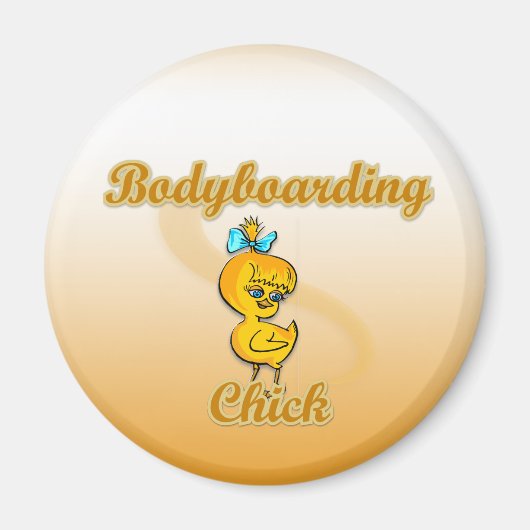 Bodyboarding Chick Magneet (Voorkant)