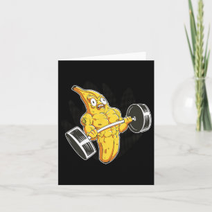 Bodybuilder Banaan Lifting Gewichten Grappig Bodyb Kaart