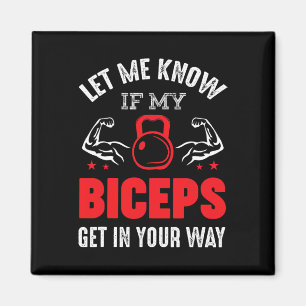 Bodybuilder Biceps Gym Fitness Workout Motivatie Magneet
