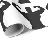 bodybuilder buigspieren cadeaupapier (Rol Hoek)