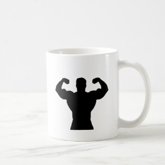 bodybuilder buigspieren koffiemok