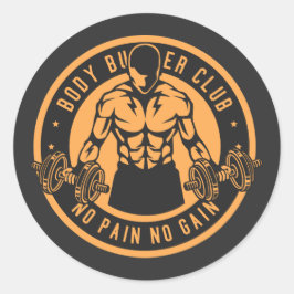 Bodybuilder Club Ronde Sticker