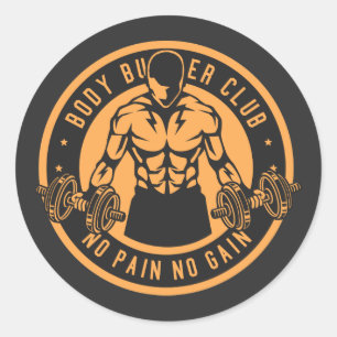 Bodybuilder Club Ronde Sticker
