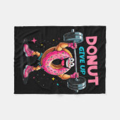 Bodybuilder Donut Geef Humor Gym Workout Joke M Fleece Deken (Voorkant (Horizontaal))