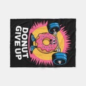 Bodybuilder Donut Geef Humor Gym Workout Joke M Fleece Deken (Voorkant (Horizontaal))