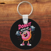 Bodybuilder Donut Geef Humor Gym Workout Joke M Sleutelhanger (Voorkant)