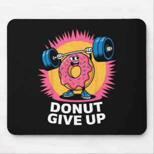 Bodybuilder Donut Geef Niet Op Humor Gym Workout G Muismat