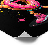 Bodybuilder Donut Geeft Op Humor Gym Workout Grap Poster (Hoek)