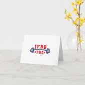 Bodybuilder en Physique Athlete IFBB PRO Barbell Kaart (Gele Bloem)