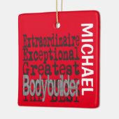 Bodybuilder Extraordinaire CUSTOM Keramisch Ornament (Links)