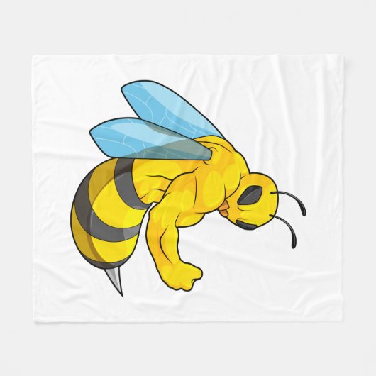 Bodybuilder Fleece Deken (Voorkant (Horizontaal))