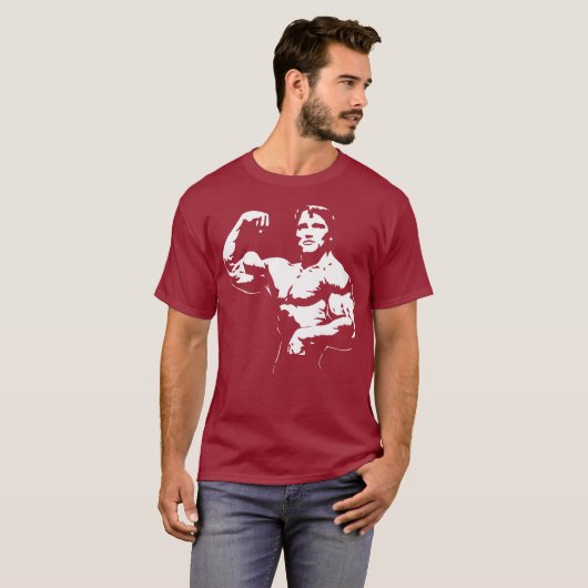 Bodybuilder Flexing Bicep T-shirt (Voorkant volledig)