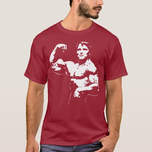 Bodybuilder Flexing Bicep T-shirt (Voorkant)