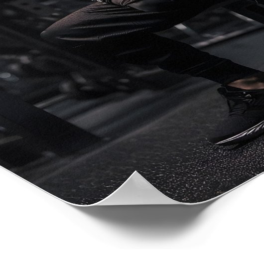 Bodybuilder Focussen op Volgende Lift Poster (Hoek)