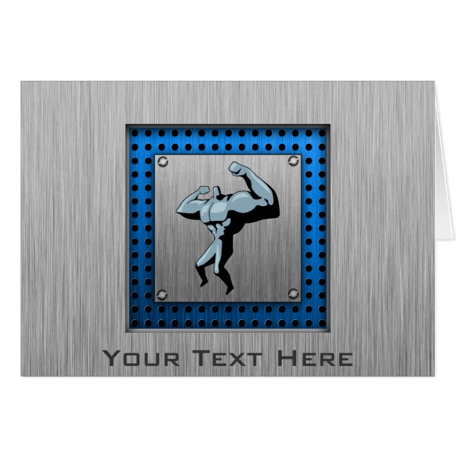 Bodybuilder, geborsteld metaal (Voorkant Horizontaal)