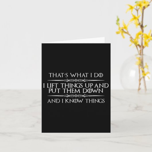 Bodybuilder geschenken - grappige gewichtheffer en kaart (Gele Bloem)