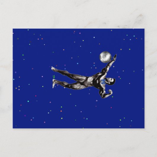 bodybuilder houdt van disco briefkaart (Voorkant)